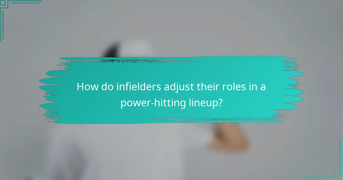 How do infielders adjust their roles in a power-hitting lineup?