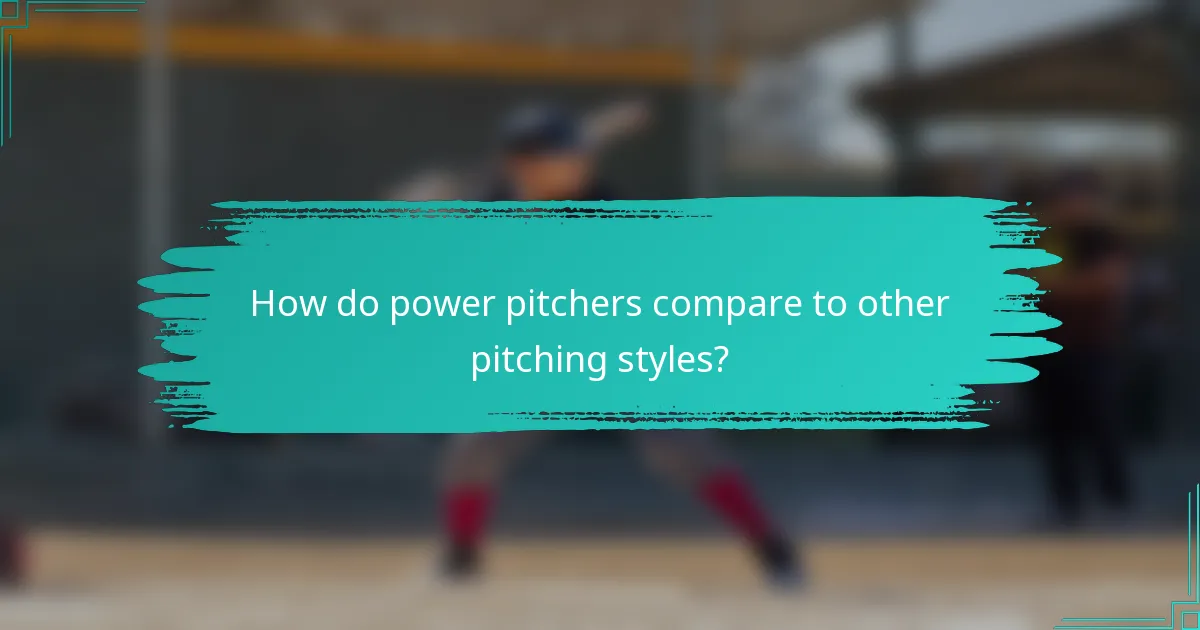 How do power pitchers compare to other pitching styles?