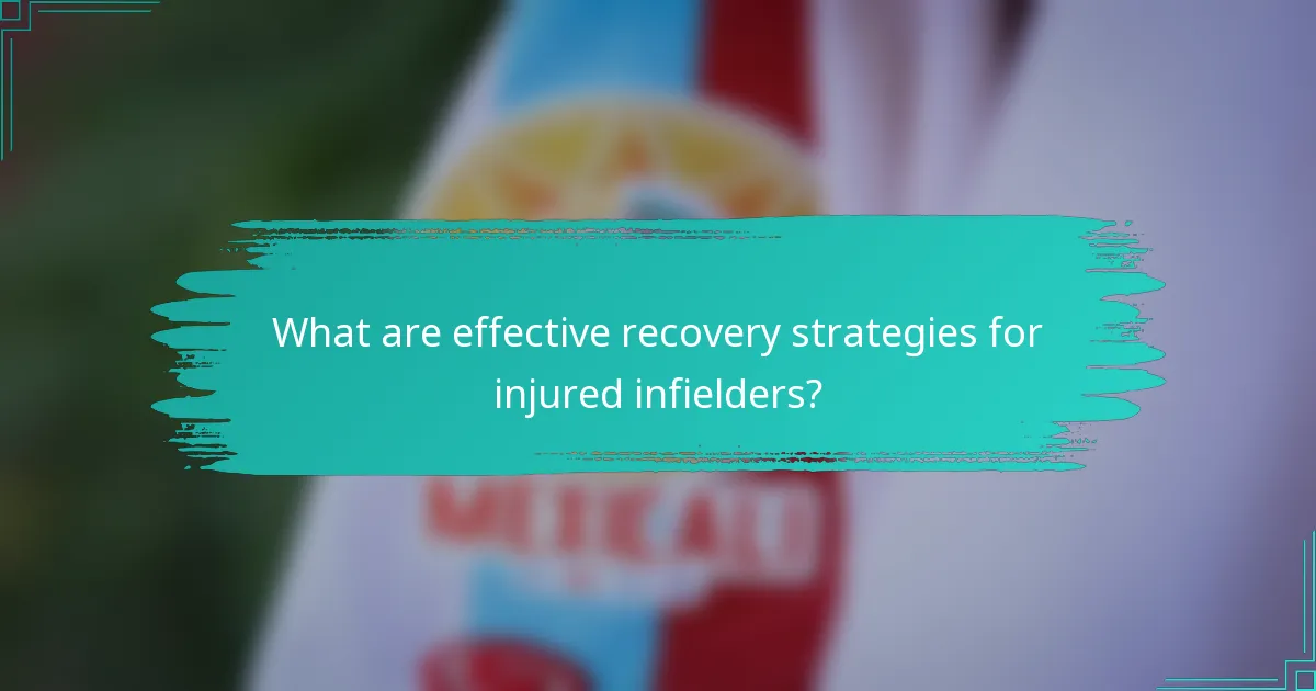 What are effective recovery strategies for injured infielders?
